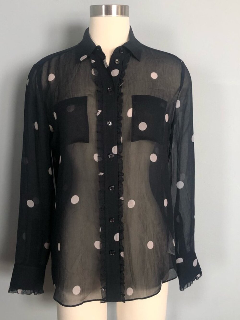 Kate Spade Black and White Polka Dot Blouse